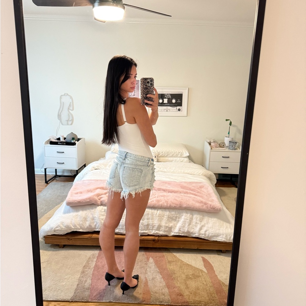 Light Blue Denim Shorts